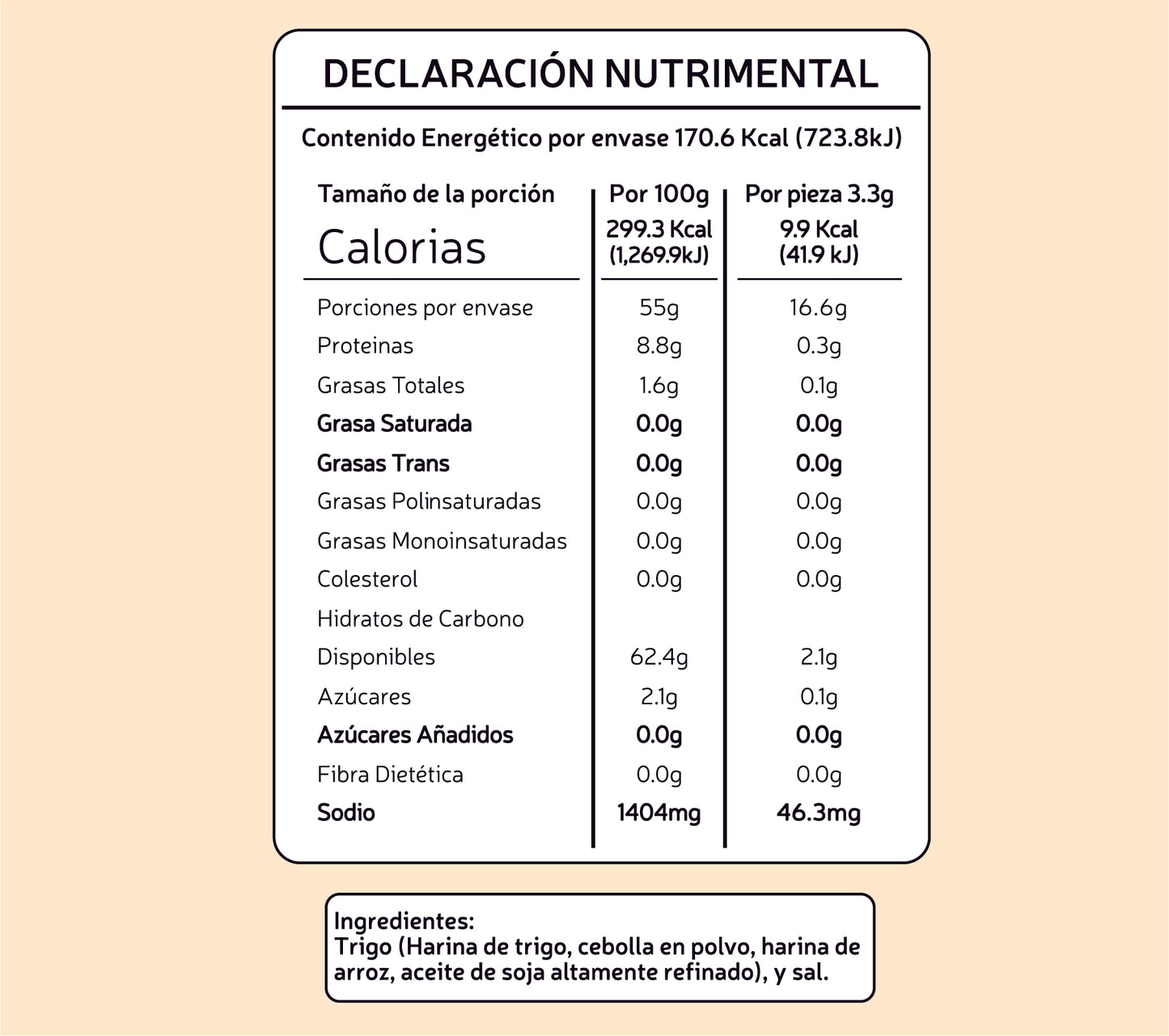 LIGERITAS DE CEBOLLA Y ESPECIES (55 g)