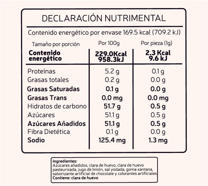 MERENGUE CHOCOLATE (74 g)