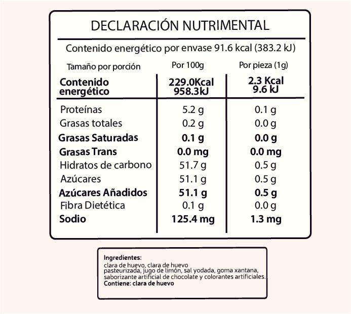 MERENGUE MINI CHOCOLATE (40 g)