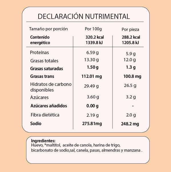 MUFFIN MANZANA (pack de 6)