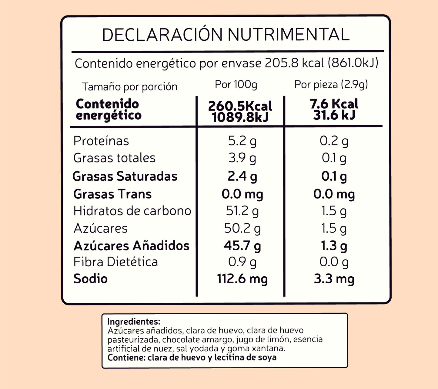MERENGUE NUEZ CON CHOCOLATE (81 g)