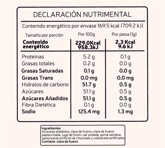MERENGUE CHOCOLATE  (74 g)