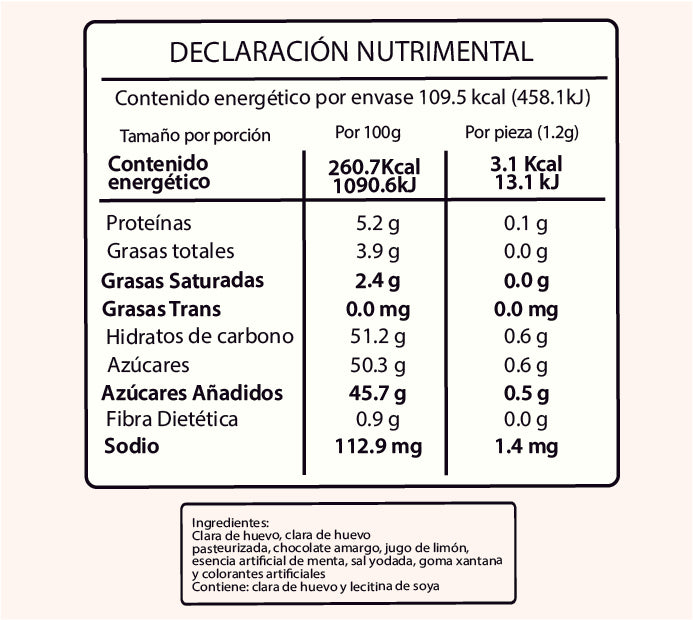 MERENGUE MINI CHOCOMENTA (40 g)