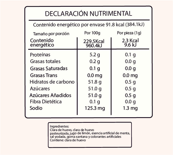 MERENGUE MINI MENTA (40 g)